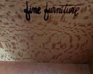 Here is the Henredon Fine Furniture mark for the mid-century dresser.