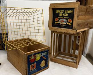 Skookum & Sunny Slope Brand Wooden Boxes