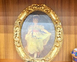 Italian Reproduction Print in Ornate Frame
