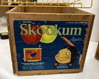 Skookum & Sunny Slope Brand Wooden Crates