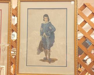 Blue Boy Embroidered Artwork