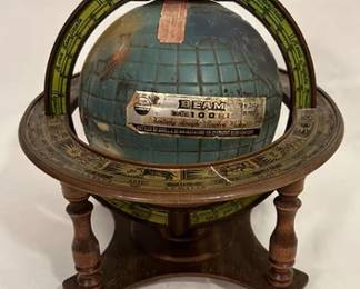 1980s Jim Beam world globe decanter