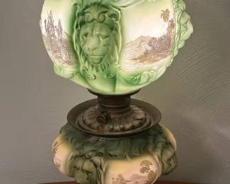 Victorian Gone With the Wind style parlor lamp