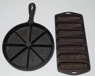 Vintage cornbread cooking pans