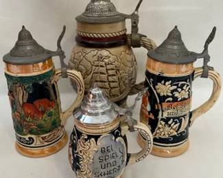 Western Germany and made-in-Brazil beer steins