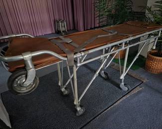 Vintage ambulance or mortuary cot stretcher