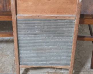 Antique glass washboard