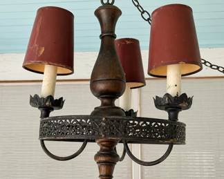 Spanish revival style swag chandelier