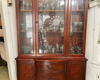 Vintage mahogany china cabinet