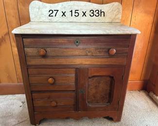 Victorian marble top washstand
