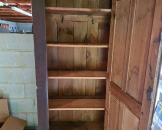 Single door antique armoire