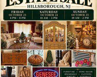 Elegant Hillsborough Estate Sale Flyer