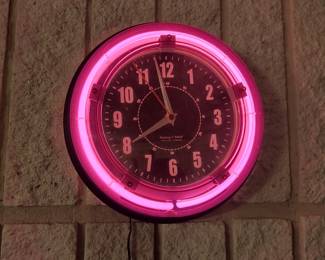 Neon Wall Clock