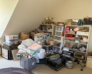 Linens books ephemera buttons trunk and more