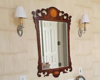 Virginia Metalcrafters Williamsburg Mahogany Chippendale Mirror