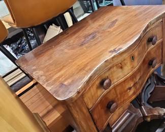 Antique Biedermeier Style Walnut Work Table