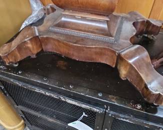 Antique Biedermeier Style Walnut Work Table