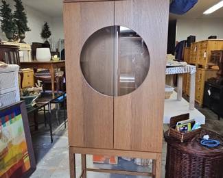 IKEA Stockholm Display Cabinet with Circular Glass Inlay