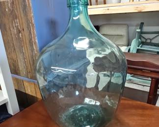 Large Blown Glass Demijohn Carboy