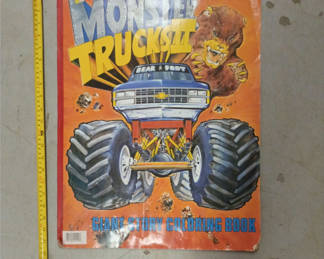 Lot 4: Vintage giant monster truck coloring book 