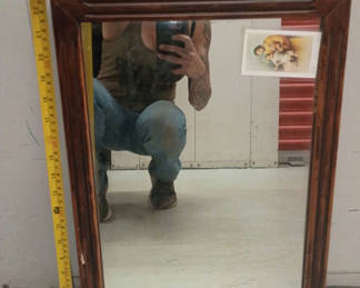 Lot 12: Antique mirror 