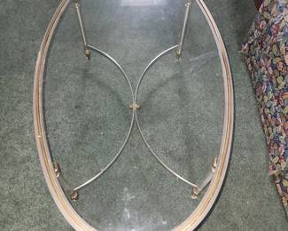 Metal and glass coffee table
