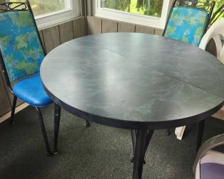 MCM laminate table and 2 chairs