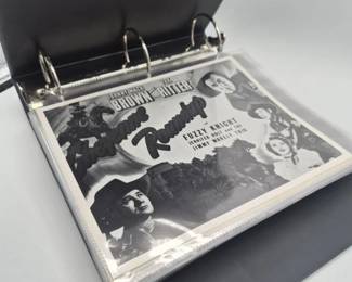 157 VinylBinderofVintageBWCowboyPrints