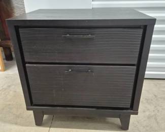 69 CasanaModernBlackTwoDrawerNightstand