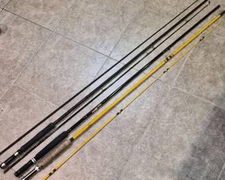 13 ThreeGraphiteFishingRodsDaiwaEagleClawABUGarcia