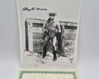 146 ClaytonMooreSignedLoneRanger8x10PrintMore