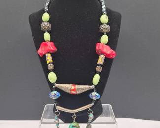 123 ArtisanTribalStyleStatementNecklace925Accents