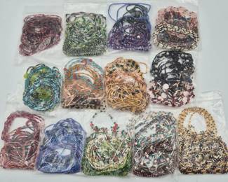 30 AssortedGlassBeadNecklaceCollection60Strands