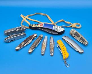 165 VintageAssortedFoldingPocketKnifeLot