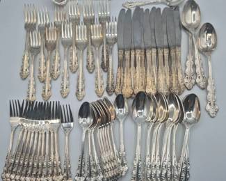 75 EternaLillianneSilverplateFlatwareServiceforTwelveRead