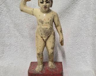 32 AntiqueHandCarvedBurmeseNatSpiritFigurewithDistressedFinish