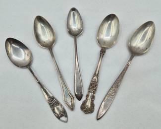 23 SterlingSilverTeaspoons110GramsMixedMakers