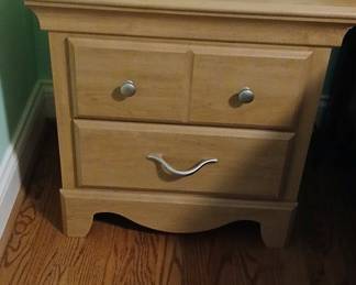 Transitional Style Two-Drawer Nightstand