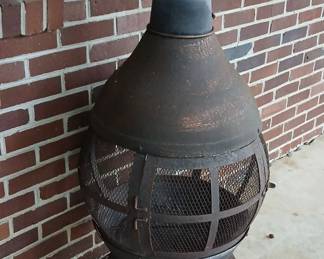 Steel Chiminea Outdoor Fireplace