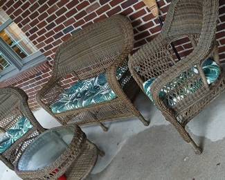 Wicker Style Patio Conversation Set