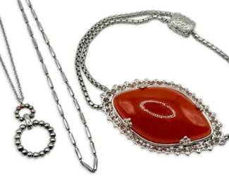 Sterling Silver Red Carnelian Slider Bracelet Dainty Necklaces