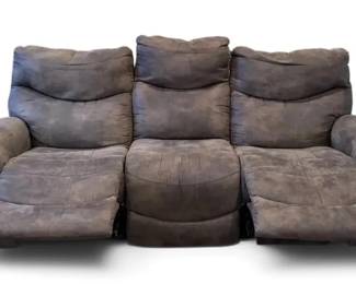 LaZBoy Gray Manual Reclining Sofa