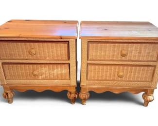 Lexington Henry Link Wicker Side Table