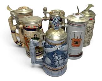 Avon Ceramic Steins Space, Military, Football, More