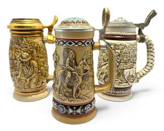 Avon Ceramic Steins American Frontier