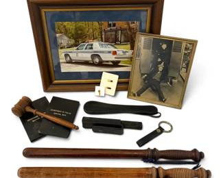 Police Memorabilia Dayton Police Notepads, Baton, Sluggers, Photos More