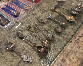 Vintage collector spoons and boxed souvenir spoon collectibles | Wildflower Lane Estate Sales | Sugar Land, TX