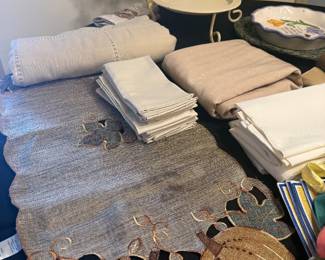 Household linens, folded towels, textiles and assorted accessories | Wildflower Lane Estate Sales | Sugar Land, TX