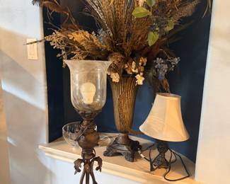 Decorative floral arrangement, accent lamp and home décor accessories | Wildflower Lane Estate Sales | Sugar Land, TX