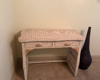 Vintage white wicker desk | Wildflower Lane Estate Sales | Sugar Land, TX